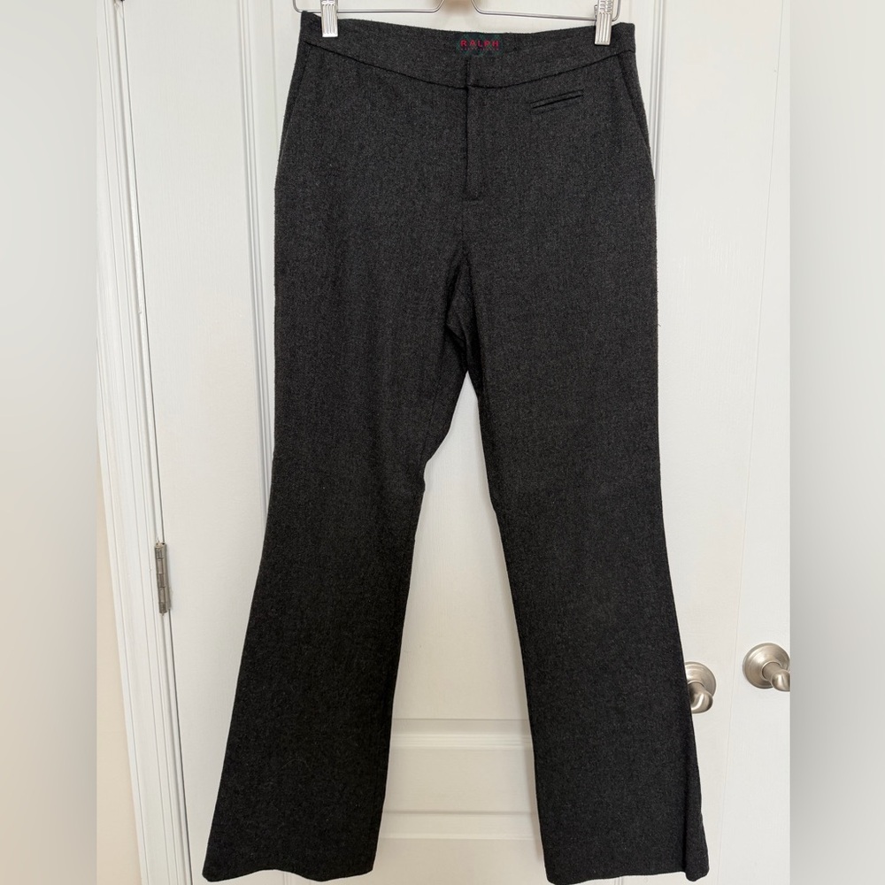 Vintage 90s Ralph by Ralph Lauren Classic Grey Wool Blend Trousers size 8